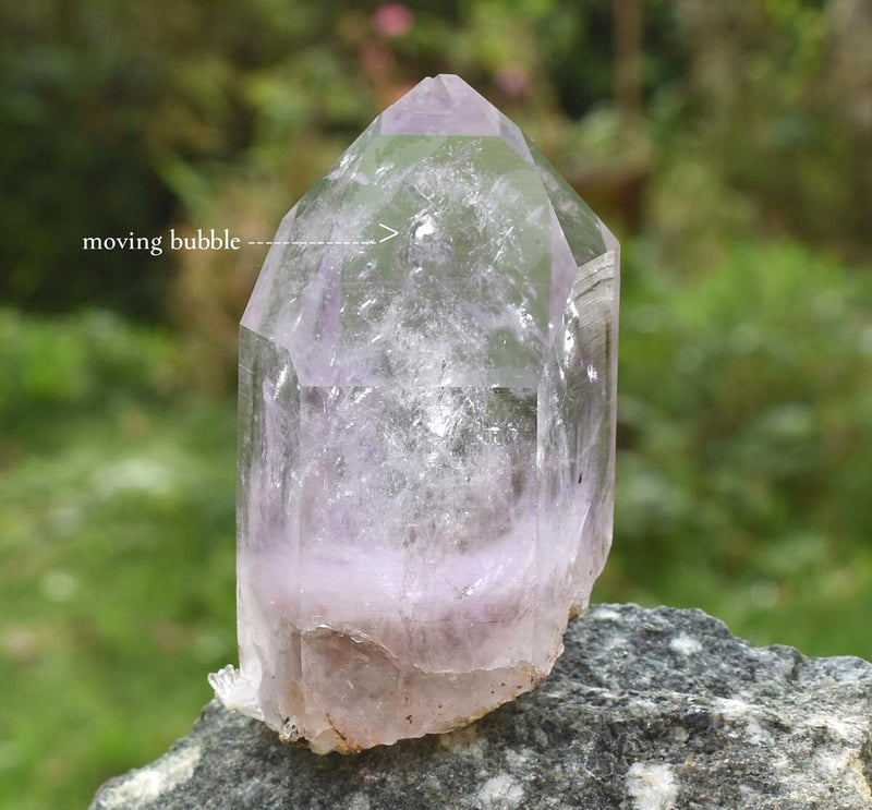 Brandberg Amethyst Flame Enhydro Quartz Crystal