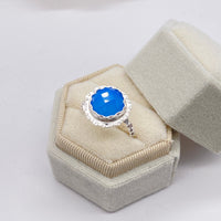 Chalcedony Sterling Silver Ring Handmade