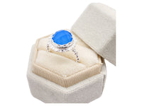 Chalcedony Sterling Silver Ring Handmade