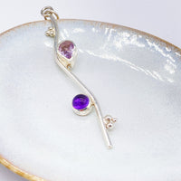 Amethyst Silver Pendant Handmade
