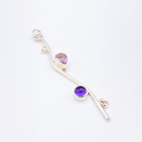Amethyst Silver Pendant Handmade
