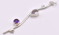 Amethyst Silver Pendant Handmade