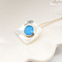 Turquoise Sterling Silver Necklace Handmade