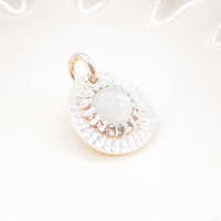 Handmade Rainbow Moonstone Silver Pendant