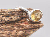 Handmade Natural Citrine Silver Ring
