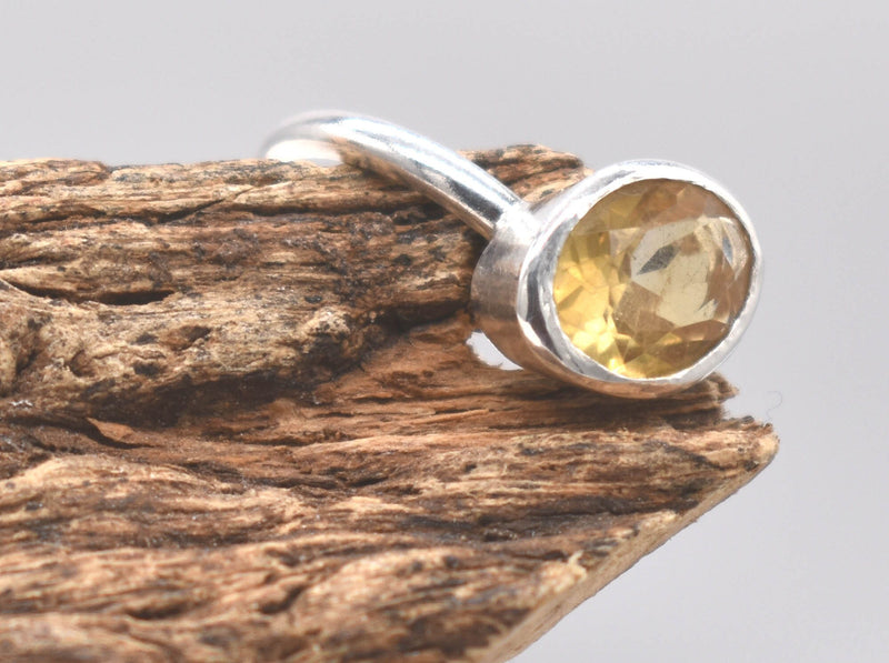 Handmade Natural Citrine Silver Ring