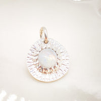 Handmade Rainbow Moonstone Silver Pendant