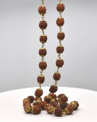 Natural Rudrakshas in Brass