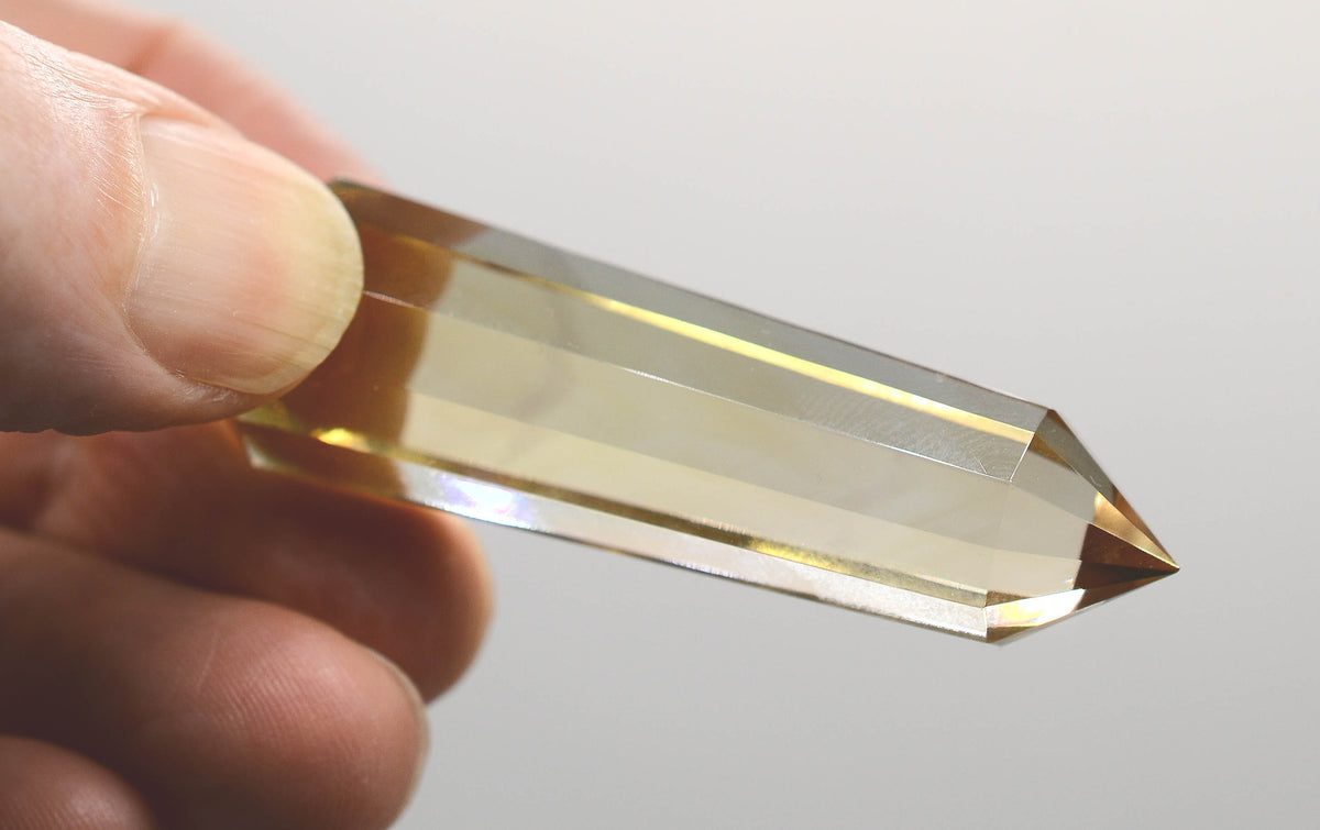 Hand-Cut Citrine Vogel Wand - NATURAL Citrine