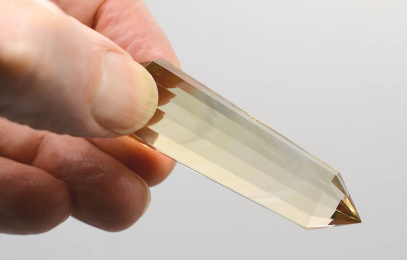 Hand-Cut Citrine Vogel Wand - NATURAL Citrine