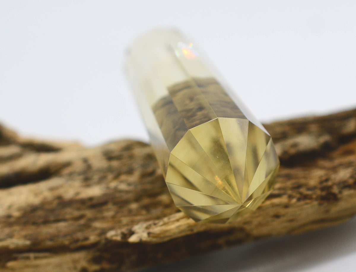 Hand-Cut Citrine Vogel Wand - NATURAL Citrine
