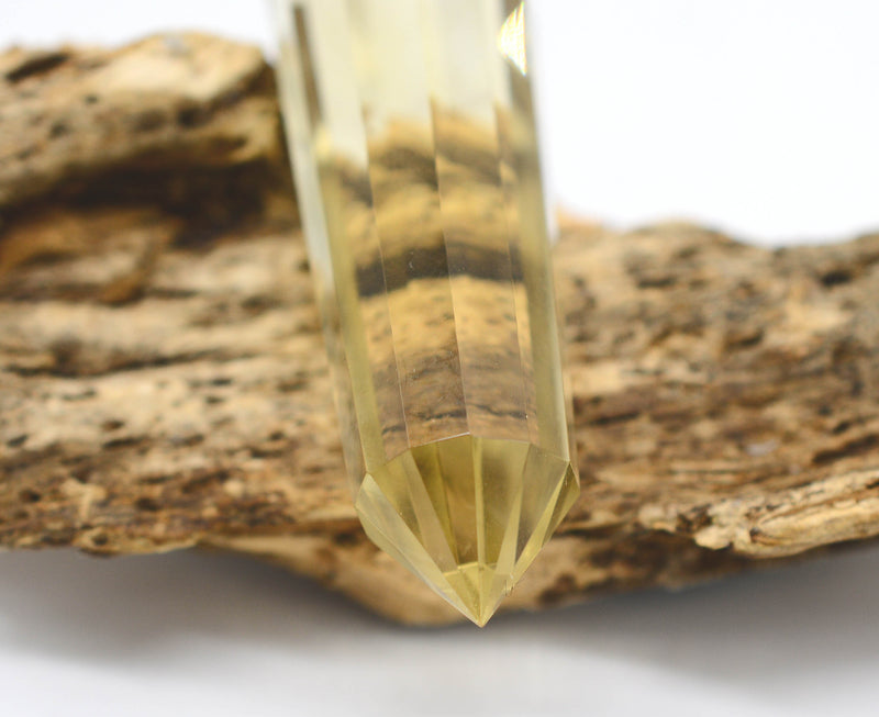 Hand-Cut Citrine Vogel Wand - NATURAL Citrine