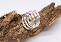 Pink Tourmaline Sterling Silver Ring