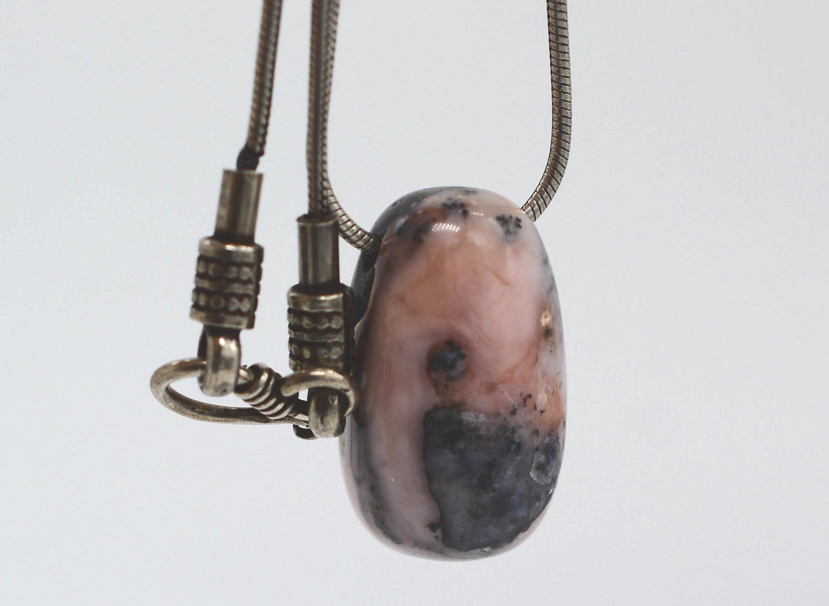 Pink Thulite Silver Necklace
