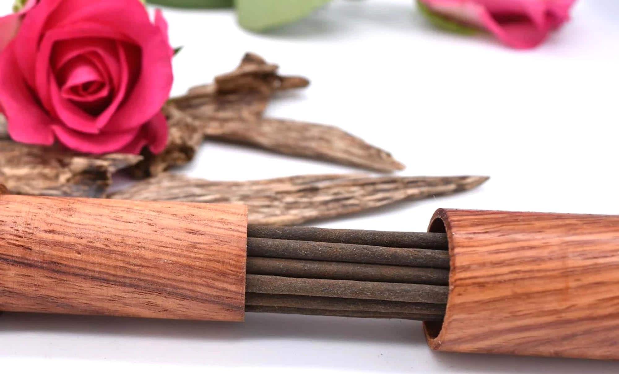 Handcrafted Incense Tube made from Rosewood