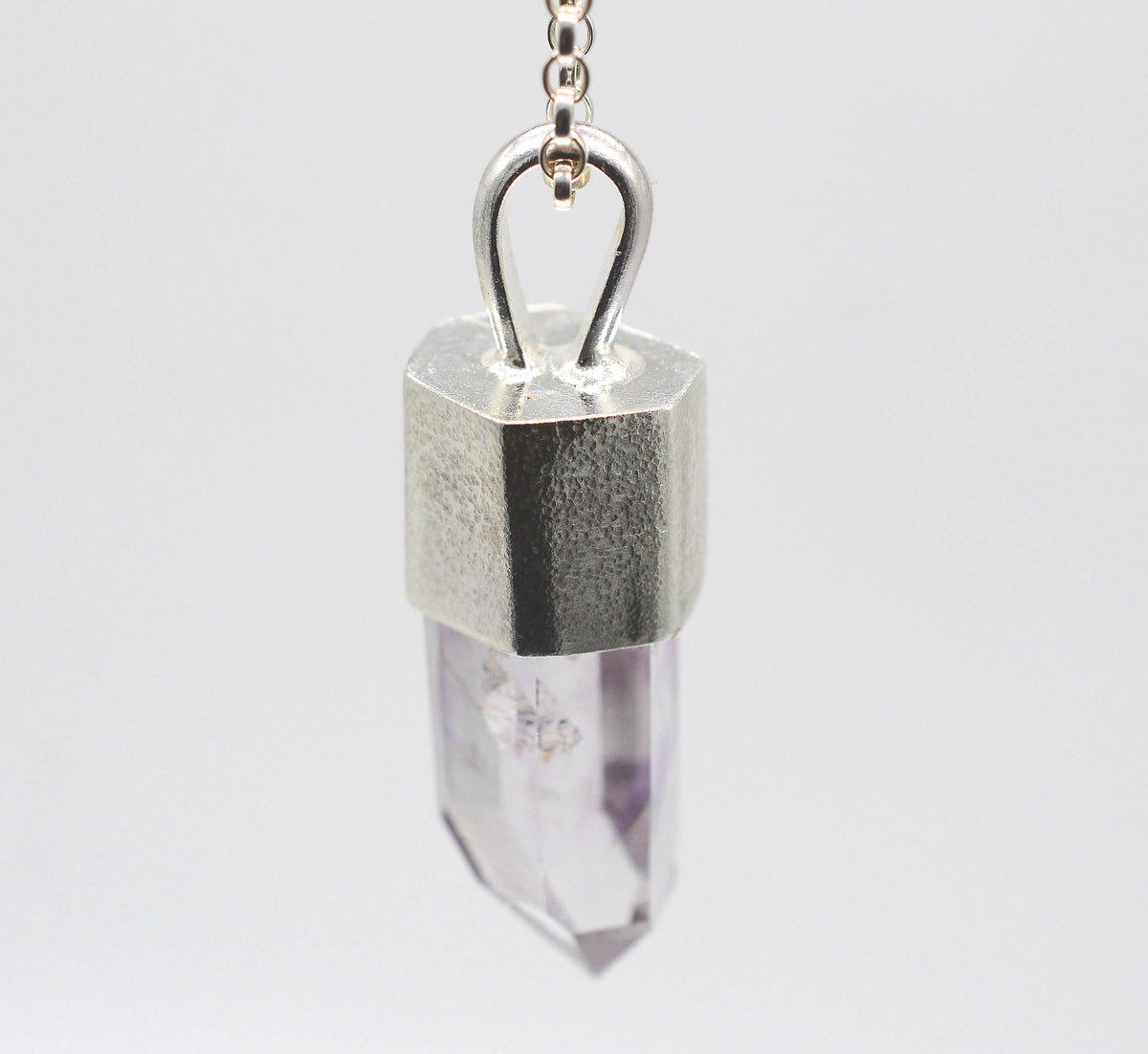 Handmade Brandberg Generator Quartz Silver Pendant