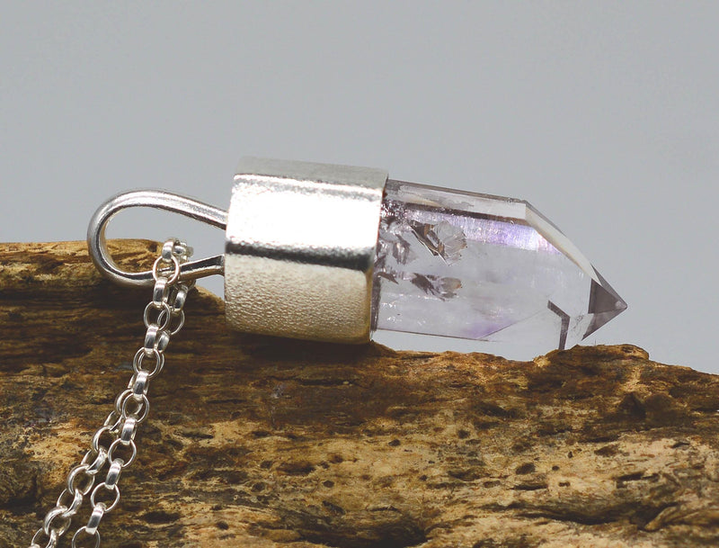 Handmade Brandberg Generator Quartz Silver Pendant