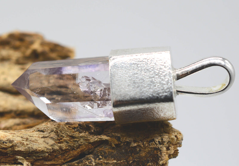 Handmade Brandberg Generator Quartz Silver Pendant