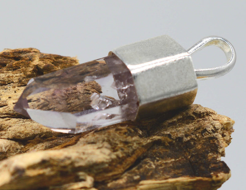 Handmade Brandberg Generator Quartz Silver Pendant