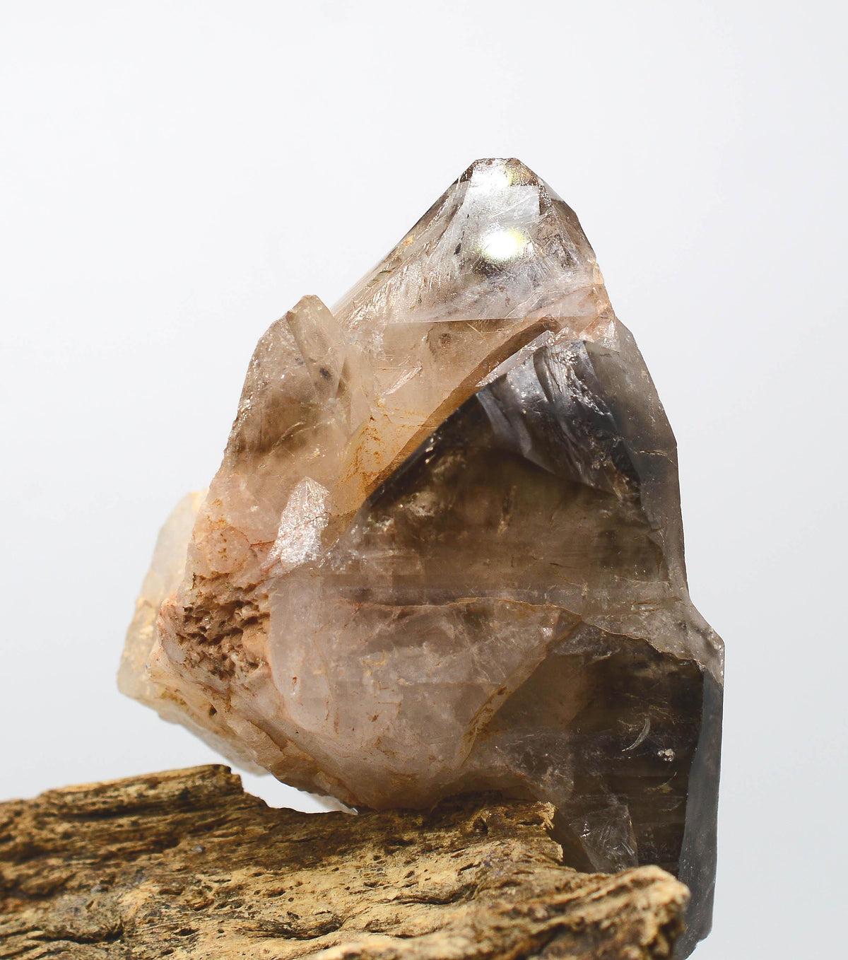 Brandberg Quartz Self-Healed Smoky Black Phantom