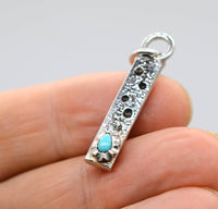 Sleeping Beauty Turquoise Sterling Silver Pendant