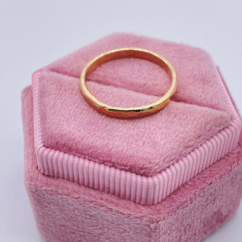9ct Hammered Gold Ring