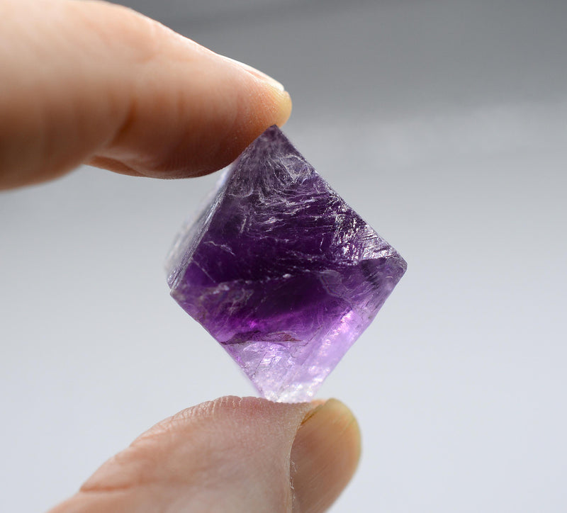 Purple Fluorite Natural Octahedron – Kacha Stones
