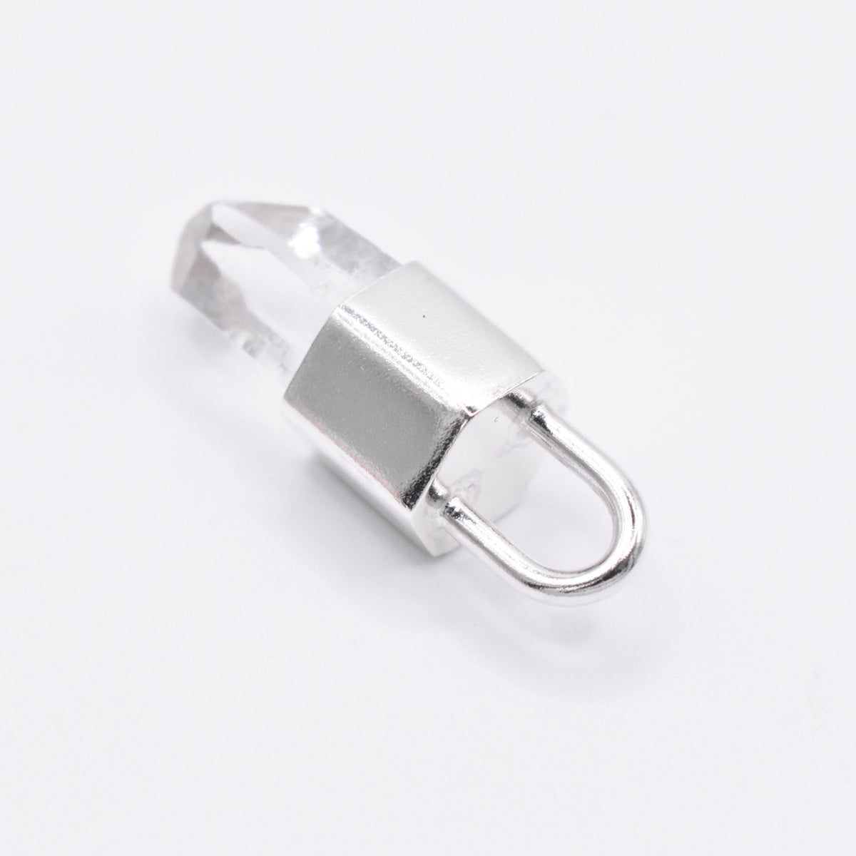 Handmade Brandberg Dow Quartz Crystal Silver Pendant