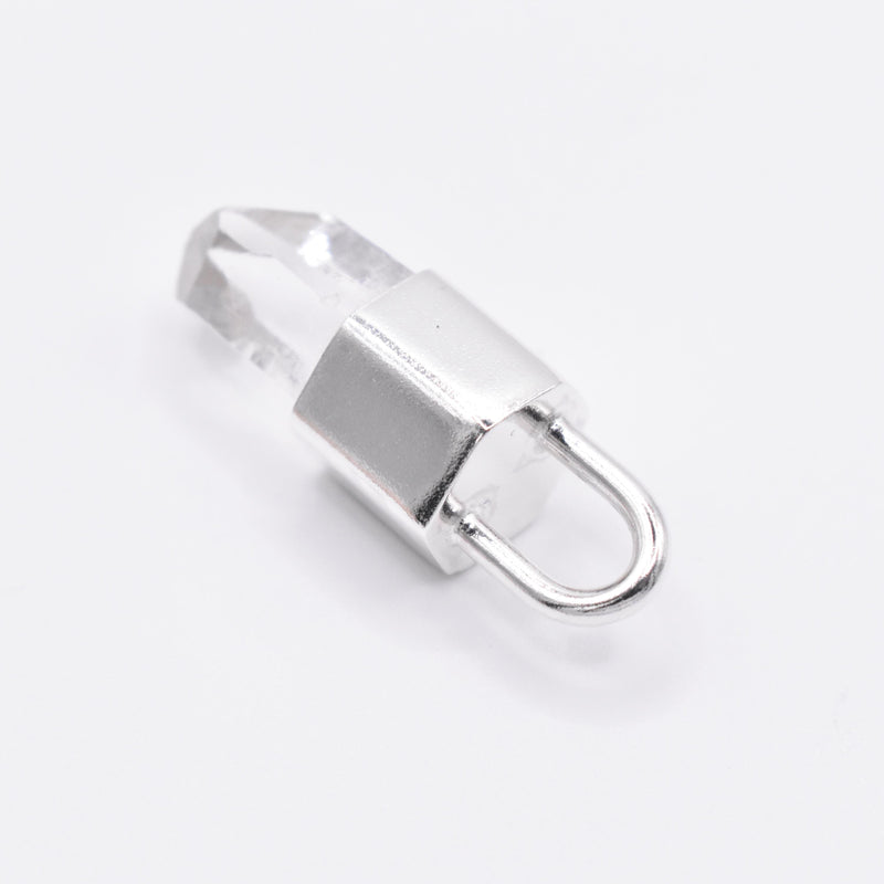 Handmade Brandberg Dow Quartz Crystal Silver Pendant
