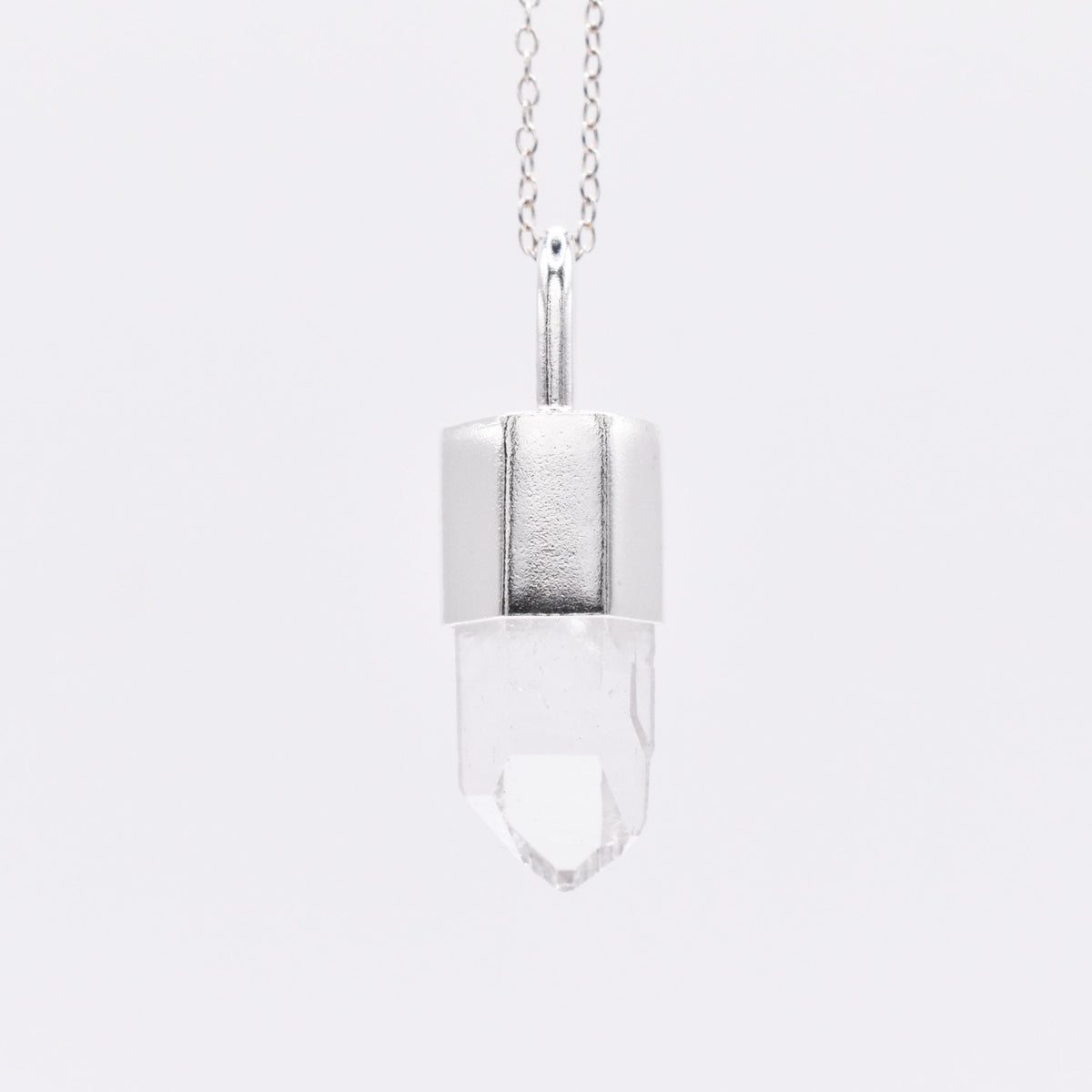 Handmade Brandberg Dow Quartz Crystal Silver Pendant
