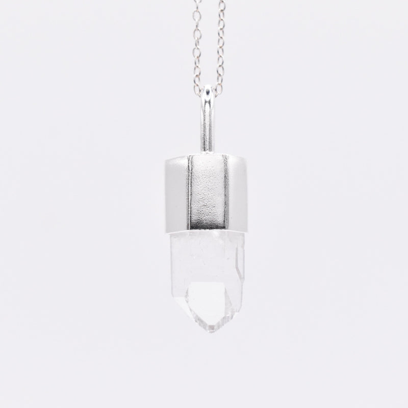 Handmade Brandberg Dow Quartz Crystal Silver Pendant