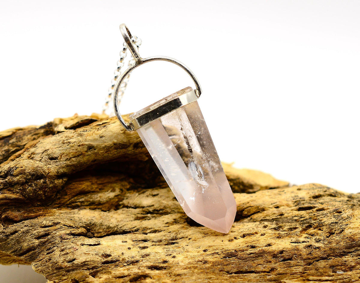 Lithium Phantom Quartz Silver Pendant