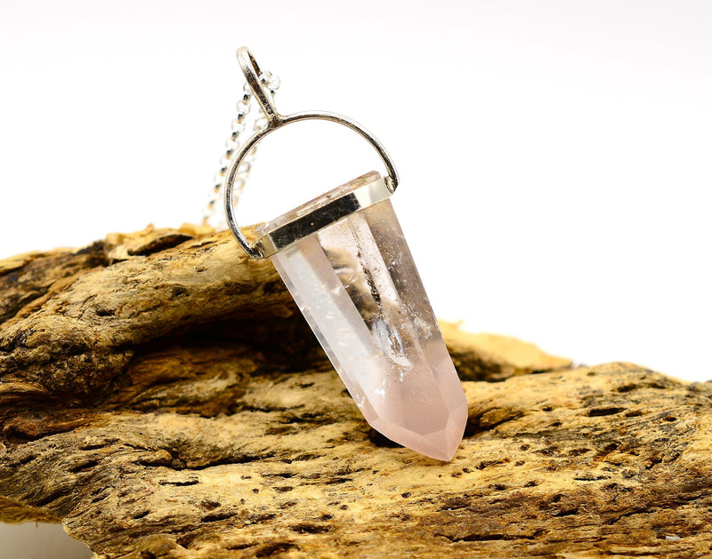 Lithium Phantom Quartz Silver Pendant