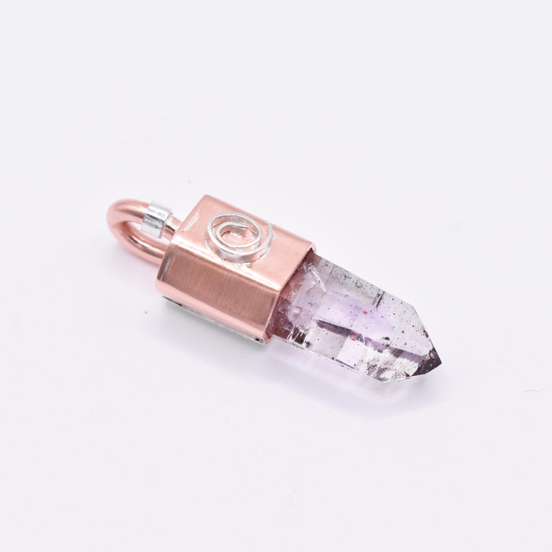 Handmade Brandberg Enhydro Copper and Silver Crystal Pendant