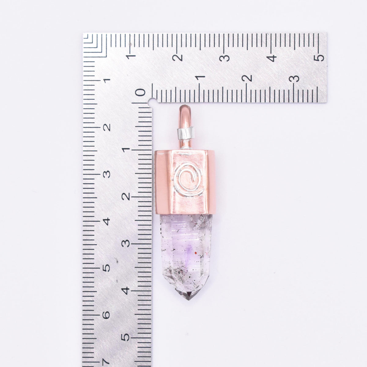 Handmade Brandberg Enhydro Copper and Silver Crystal Pendant