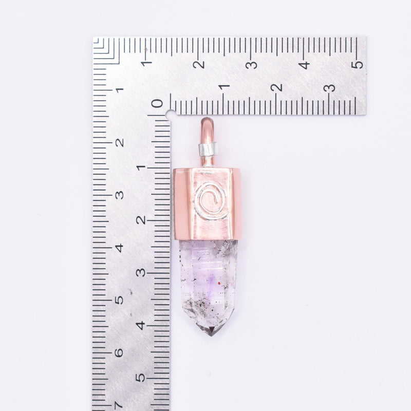 Handmade Brandberg Enhydro Copper and Silver Crystal Pendant