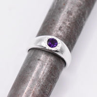 Amethyst Silver Ring Handmade Amethyst Jewellery