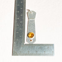 Natural Citrine Silver Pendant