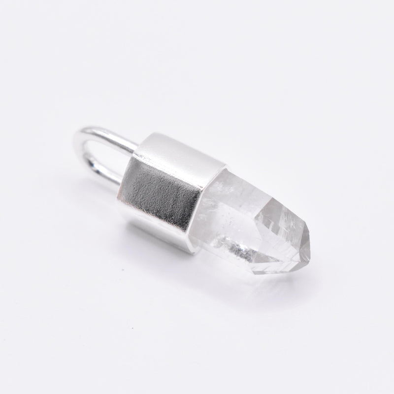 Handmade Brandberg Dow Quartz Crystal Silver Pendant