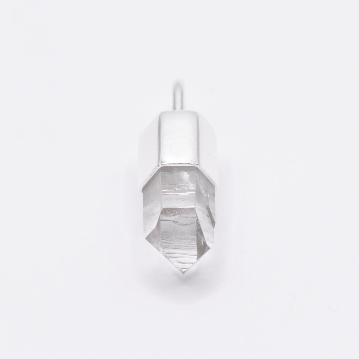 Handmade Brandberg Dow Quartz Crystal Silver Pendant