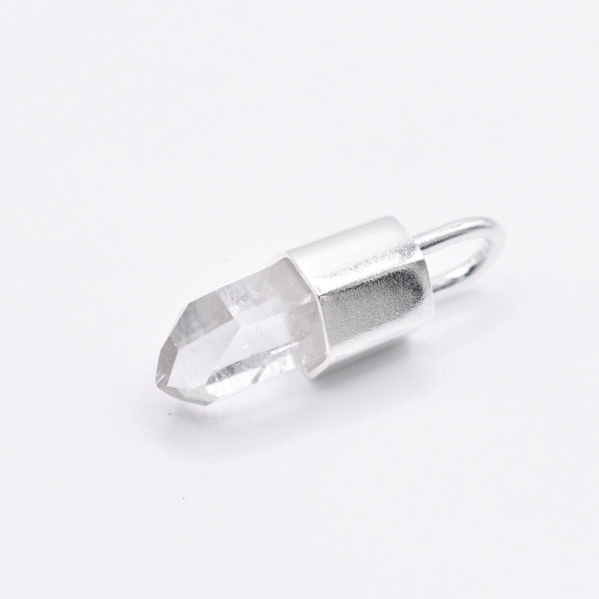 Handmade Brandberg Dow Quartz Crystal Silver Pendant