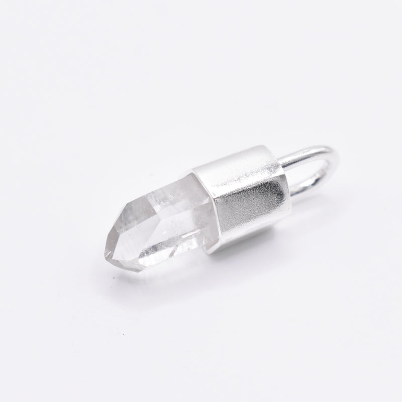 Handmade Brandberg Dow Quartz Crystal Silver Pendant