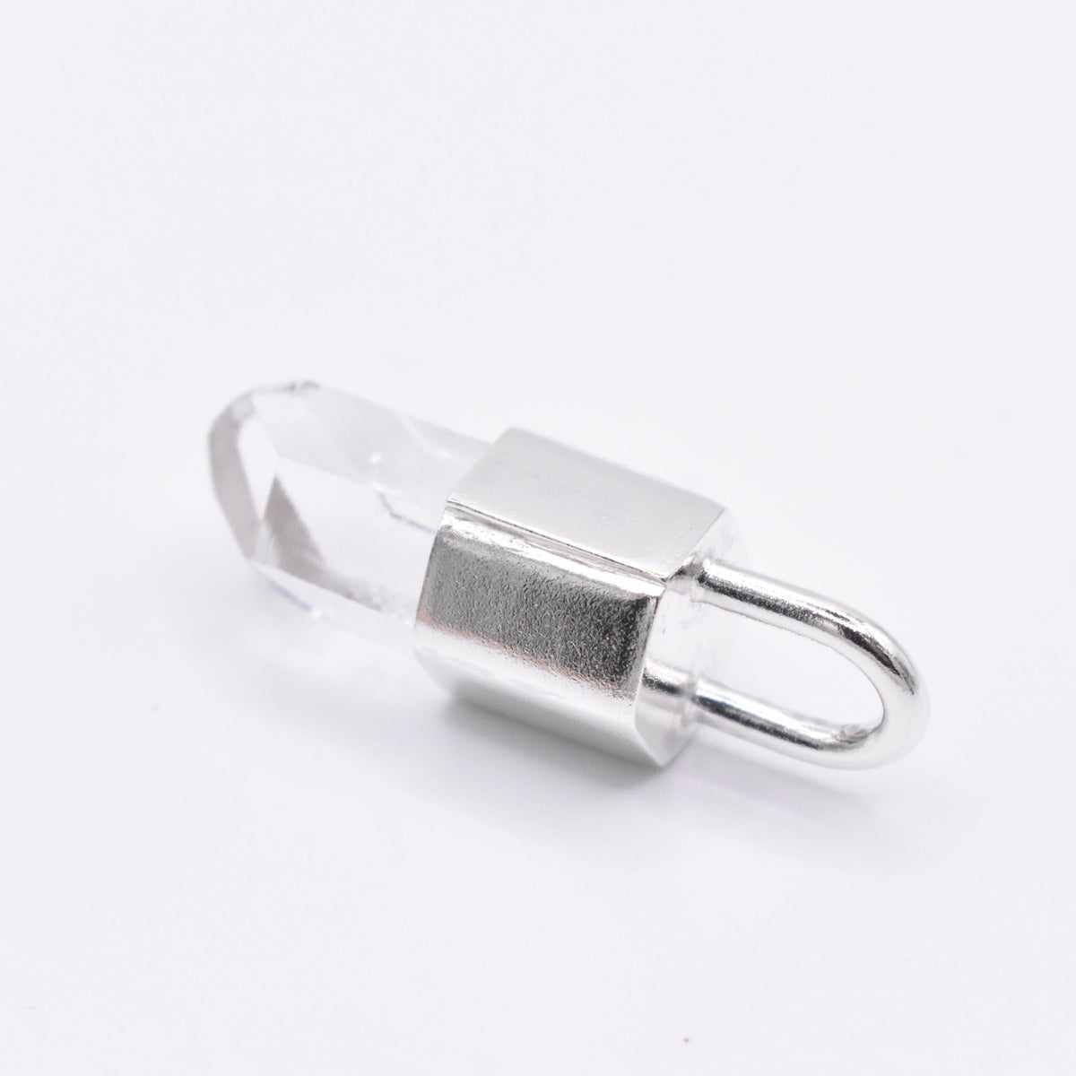 Handmade Brandberg Dow Quartz Crystal Silver Pendant