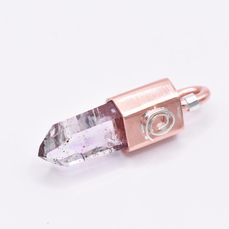 Handmade Brandberg Enhydro Copper and Silver Crystal Pendant
