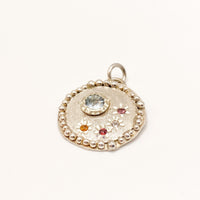 Natural Gemstone Silver Pendant
