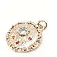 Natural Gemstone Silver Pendant