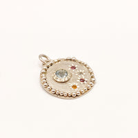 Natural Gemstone Silver Pendant