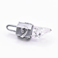 Brandberg Enhydro Quartz Crystal Silver Pendant
