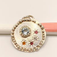 Natural Gemstone Silver Pendant