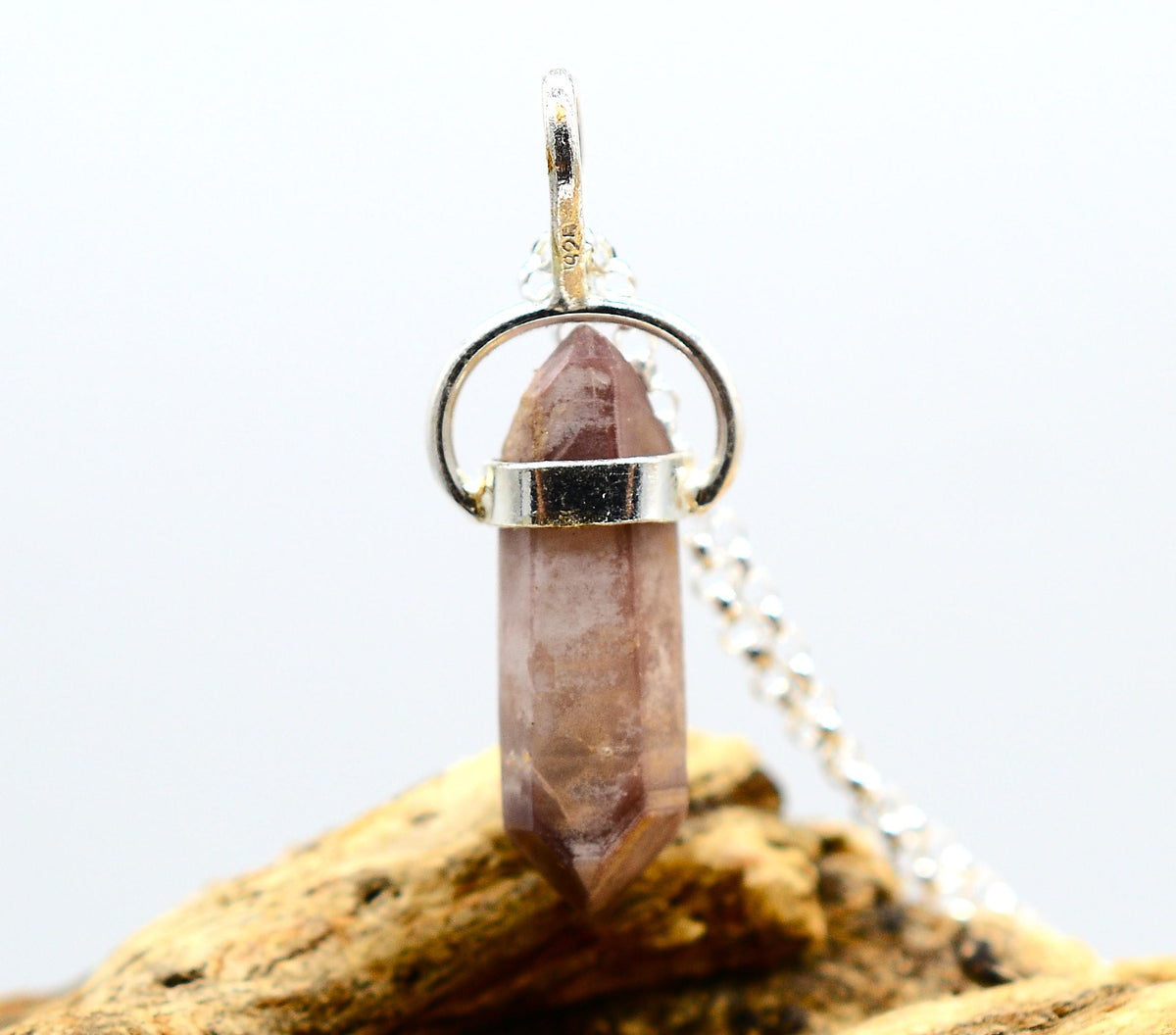Lithium Phantom DT Quartz Silver Pendant